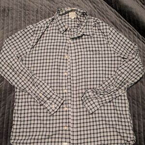 Lucky Brand Navy and White Plaid Shirt